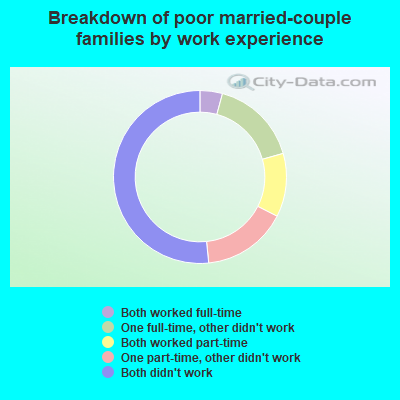 Breakdown of poor married-couple families by work experience